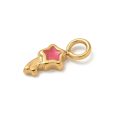 Ion Plating(IP) 304 Stainless Steel Enamel Charms STAS-G351-06G-03-1