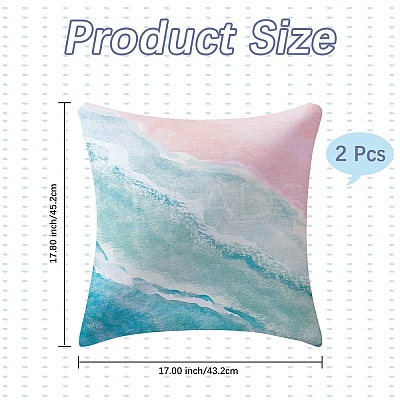 Square Polyester Pillow Case AJEW-WH20080-67A-1