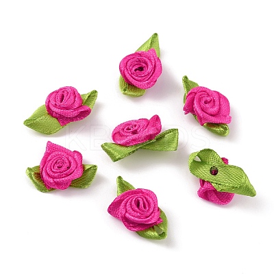 Polyester Rose Ornaments DIY-WH0308-242F-1