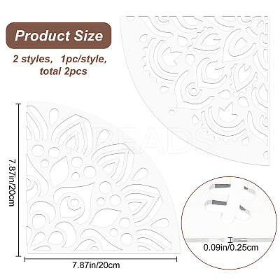 2Pcs 2 Style Custom Acrylic Tie-Dye Template DIY-CP0008-78E-1