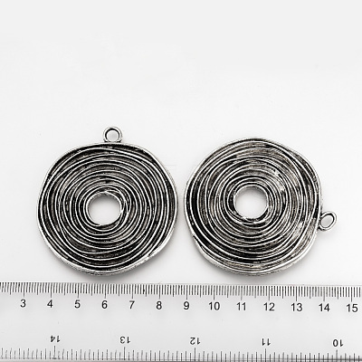 Tibetan Style Alloy Big Pendants X-TIBEP-Q078-05AS-RS-1