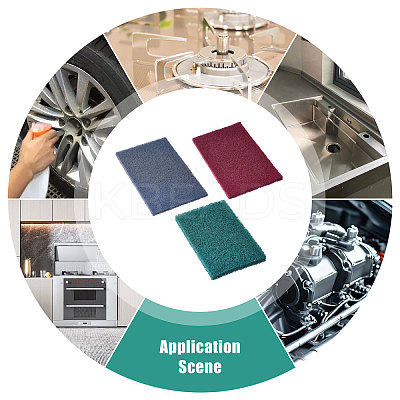 6Pcs 3 Colors Nylon & Emery Cloth FIND-CA0001-52A-1