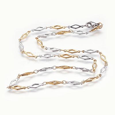 304 Stainless Steel Chain Necklaces STAS-P164-35GP-1