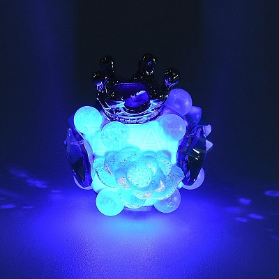 Color Changing UV Reactive Luminous Polymer Clay Rhinestone Beads CLAY-D007-06-1