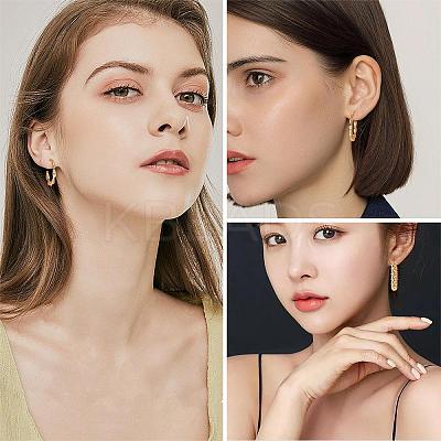 304 Stainless Steel Bamboo Stud Earrings for Women JE1105A-1