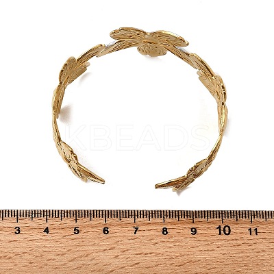 304 Stainless Steel Cuff Bangles for Women BJEW-F509-03B-G-1
