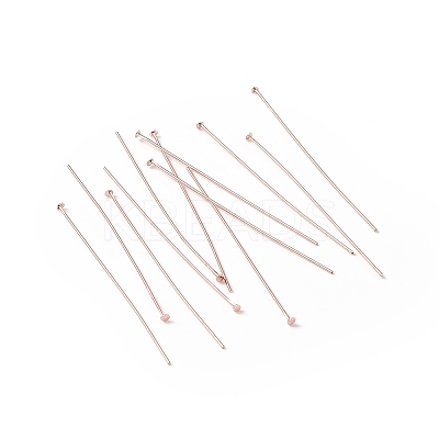 Brass Flat Head Pins X-KK-WH0058-03D-RG-1