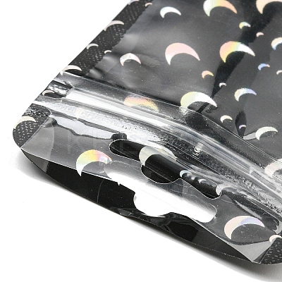 Rectangle Glitter Holographic Plastic Yin-yang Zip Top Gift Bags OPP-E004-01C-D01-1