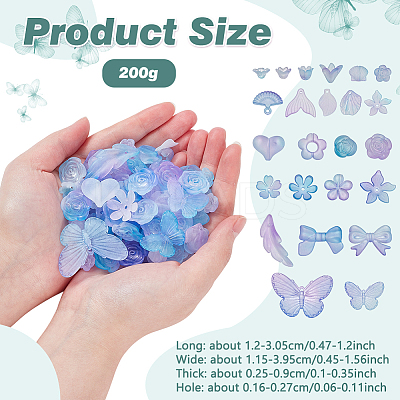 200G Transparent Acrylic Beads OACR-NB0001-53C-1