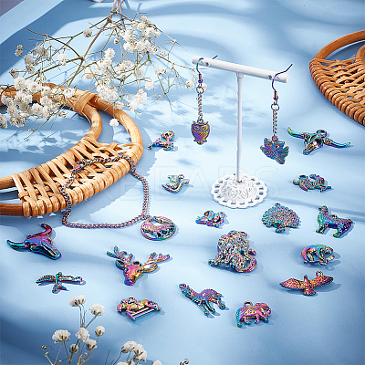 Animal Theme Alloy Pendant Sets FIND-HY0001-48-1