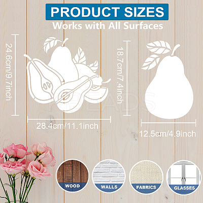 1 Set PET Hollow Out Drawing Painting Stencils DIY-MA0004-69-1