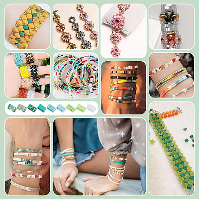 300Pcs 10 Colors 2-Hole Baking Paint Glass Seed Beads SEED-ME0001-31-1