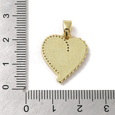 Brass Pave Shell Pendants KK-I708-15A-G-1