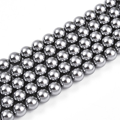 Baking Paint Pearlized Glass Pearl Bead Strands HY-N002-5mm-A01-1