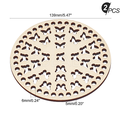 Wooden Basket Bottoms AJEW-WH0126-07B-1