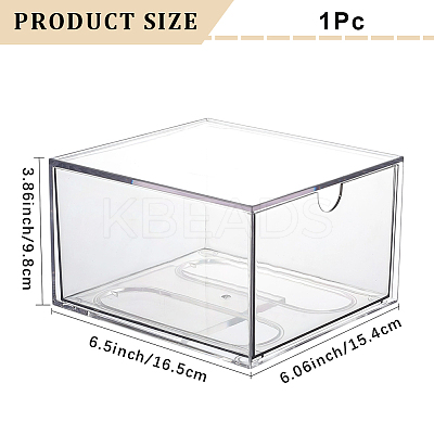 Acrylic Dustproof Drawer Storage Box AJEW-WH20066-001A-1
