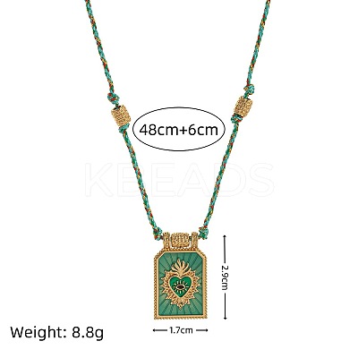 Brass and Enamel Pendant Necklaces FS-WG2CA9F-05-1