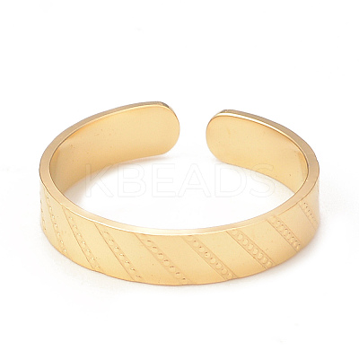 Ion Plating(IP) 304 Stainless Steel Rhombus Open Cuff Ring for Women RJEW-I096-26G-1