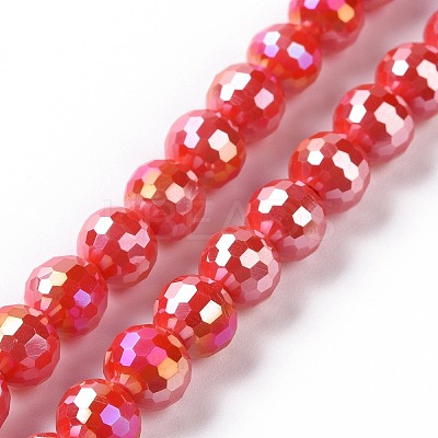 Electroplate Glass Beads Strands X-GLAA-E036-14D-1