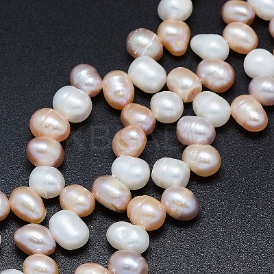Natural Cultured Freshwater Pearl Beads Strands PEAR-G004-03F-01-1