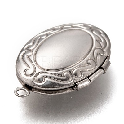 Non-Tarnish 316 Stainless Steel Locket Pendants X-STAS-O135-05P-1