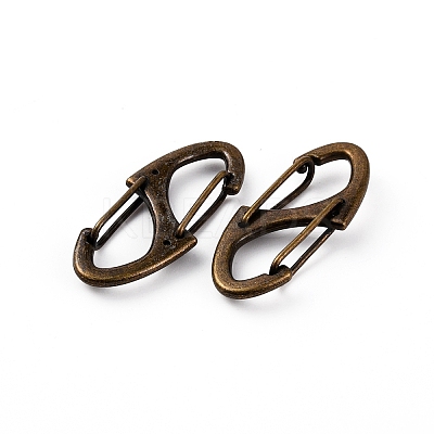 Zinc Alloy Double Snap Hook Spring Keychain Clasps FIND-WH0155-013AB-1
