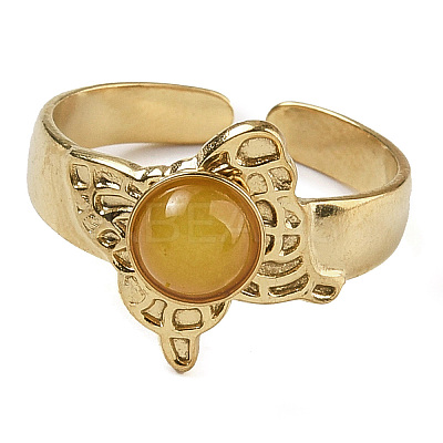 Natural & Synthetic Gemstone Finger Rings RJEW-U027-05G-1