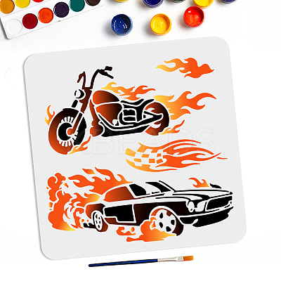 1Pc PET Hollow Out Drawing Painting Stencils DIY-MA0003-59C-1