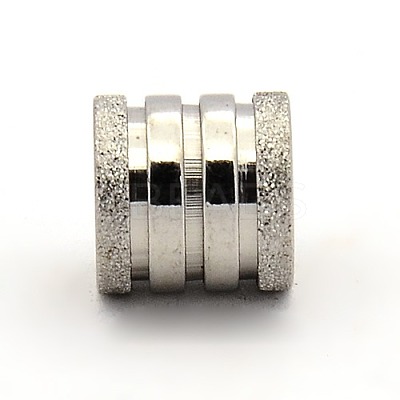 Tarnish Resistant 201 Stainless Steel Textured Beads STAS-M003-02P-1