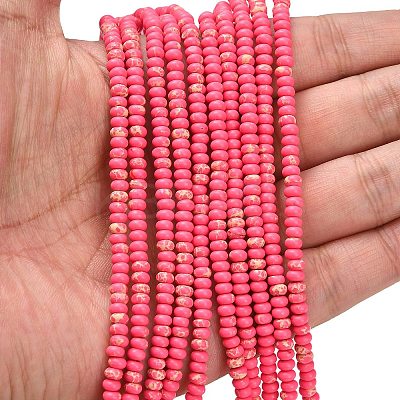 Synthetic Imperial Jasper Beads Strands G-L635-A09-4x2mm-06-1