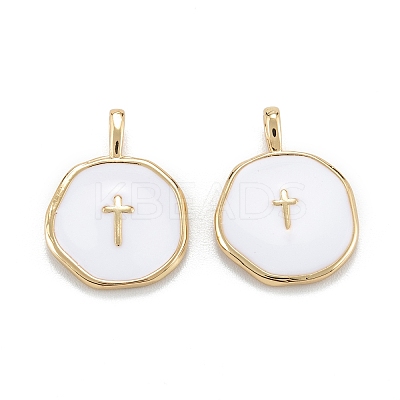 Brass Enamel Pendants LS-KK-A155-09G-1