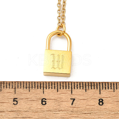 304 Stainless Steel Rolo Chain Pendant Necklaces NJEW-S444-01G-23-1