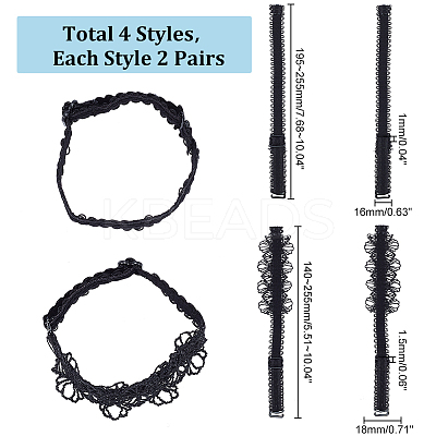 4 Pairs 4 Style Lace Shoelace FIND-PH0007-48-1
