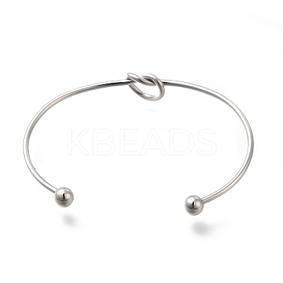 Non-Tarnish 304 Stainless Steel Knot Cuff Bangles for Women LS-BJEW-M233-04P-1