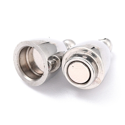 Tarnish Resistant 304 Stainless Steel Magnetic Clasps with Loops LS-STAS-M290-06A-P-1