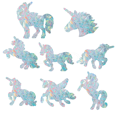 Waterproof PVC Colored Laser Stained Window Film Adhesive Stickers DIY-WH0256-015-1