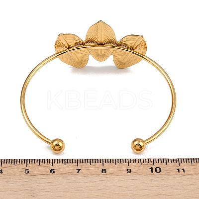 304 Stainless Steel Enamel Cuff Bangles for Women LS-BJEW-A049-02A-G-1