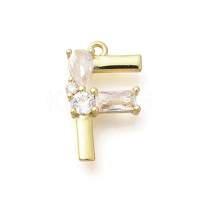 Brass Micro Pave Cubic Zirconia Pendants LS-KK-M310-01G-06-1