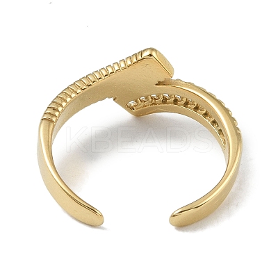 304 Stainless Steel Open Cuff Rings for Women RJEW-U001-04G-1