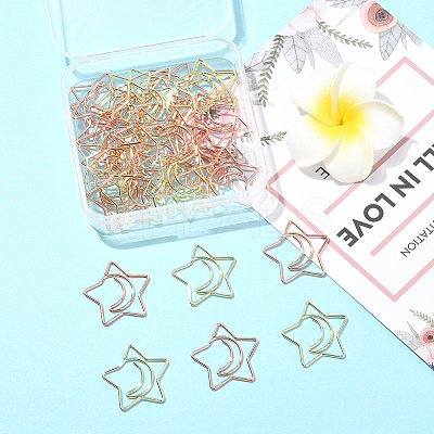 40Pcs 2 Colors Iron Paper Clips AJEW-SP0002-98A-1