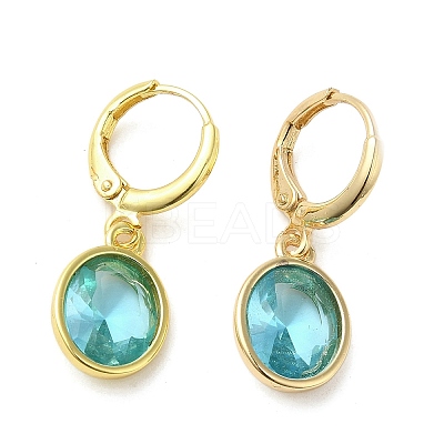 Real 18K Gold Plated Brass Dangle Leverback Earrings EJEW-L268-001G-04-1