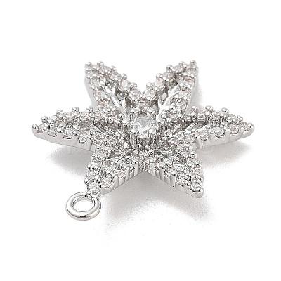 Brass Pave Clear Cubic Zirconia Pendants LS-KK-Z061-09P-02-1