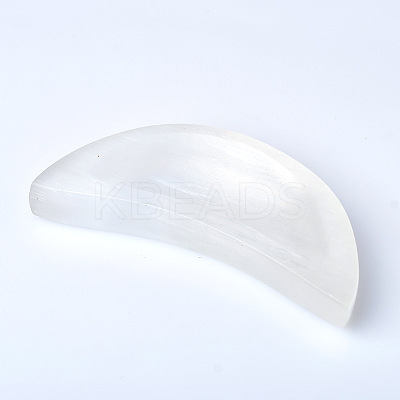 Moon Natural Selenite Figurines DJEW-PW0021-17-1