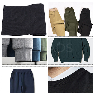 85% Cotton & 15% Elastic Fiber Ribbing Fabric for Cuffs FIND-WH0150-92B-1