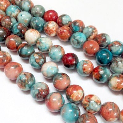 Synthetic Fossil Beads Strands G-L028-4mm-05-1