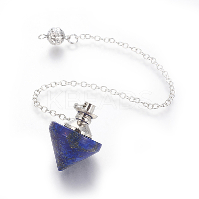 Natural & Synthetic Mixed Stone Cone Dowsing Pendulums G-G771-D-1