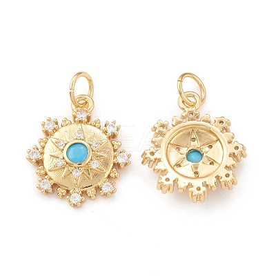 Eco-Friendly Brass Micro Pave Cubic Zirconia Pendants LS-KK-I698-19G-1