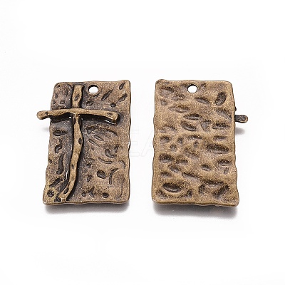 Tibetan Style Alloy Pendant TIBEP-40038-AB-NR-1