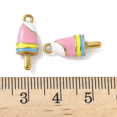 304 Stainless Steel Enamel Pendants STAS-K306-23G-1