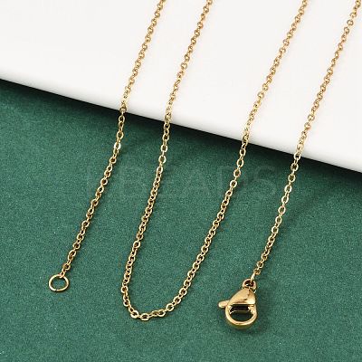 304 Stainless Steel Cable Chain Necklaces X-NJEW-M151-24G-1